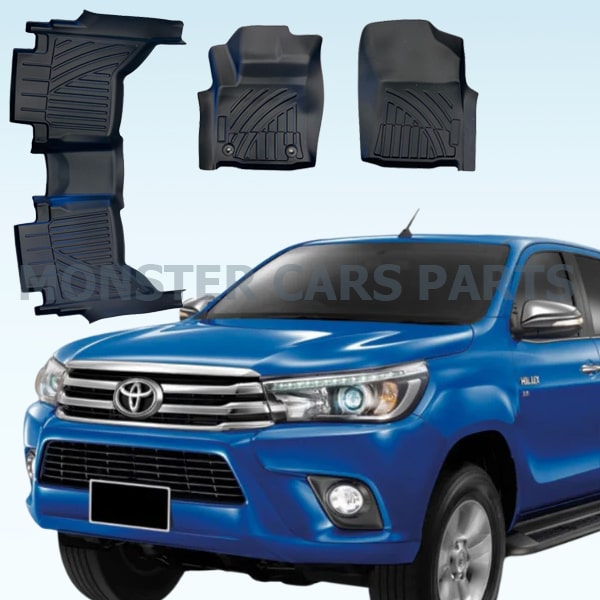 Toyota Hilux Invincible 2020+ | Πατάκια TPE Εργοστασιακής Εφαρμογής 4DRS
