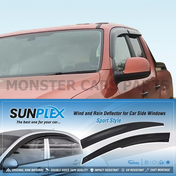 Volkswagen Amarok 2010/22 Εξωτερικοί Ανεμοθραύστες Παραθύρων Φιμέ-Sunplex