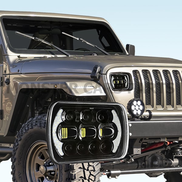 Φώτα Πορείας LED DRL Auxbeam 5×7 / 7×6 Ιντσών 130W