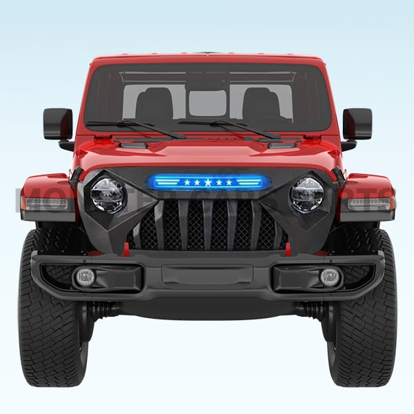 Jeep Wrangler JL 2018+ | Εμπρόσθια Μάσκα Με Led Bar