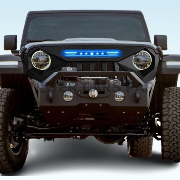 Jeep Wrangler JL 2018+ | Εμπρόσθια Μάσκα Με Led Bar