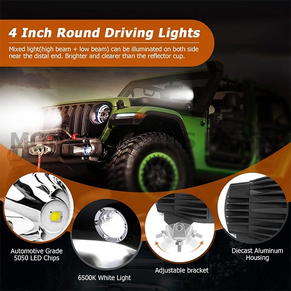 Προβολείς Off Road LED 4 Ιντσών 100W | C4 Series AUXBEAM